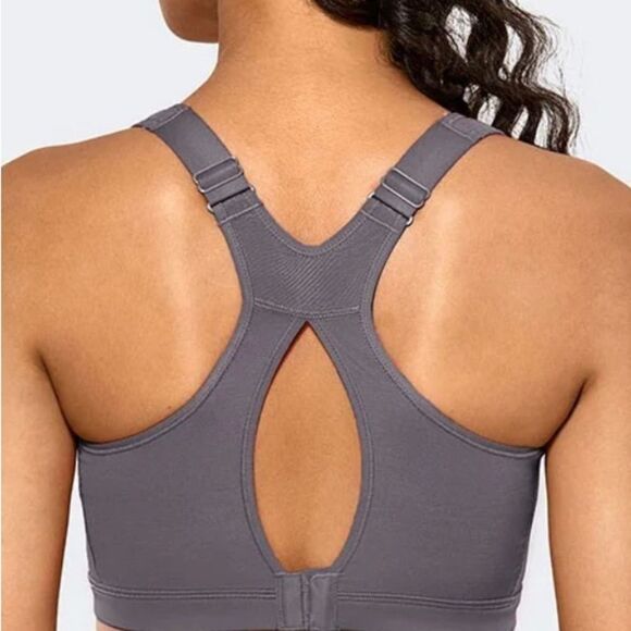 Syrokan High Impact Wirefree Padded Full Coverage Sports Bra Wild Wood Size 42B - Picture 2 of 5